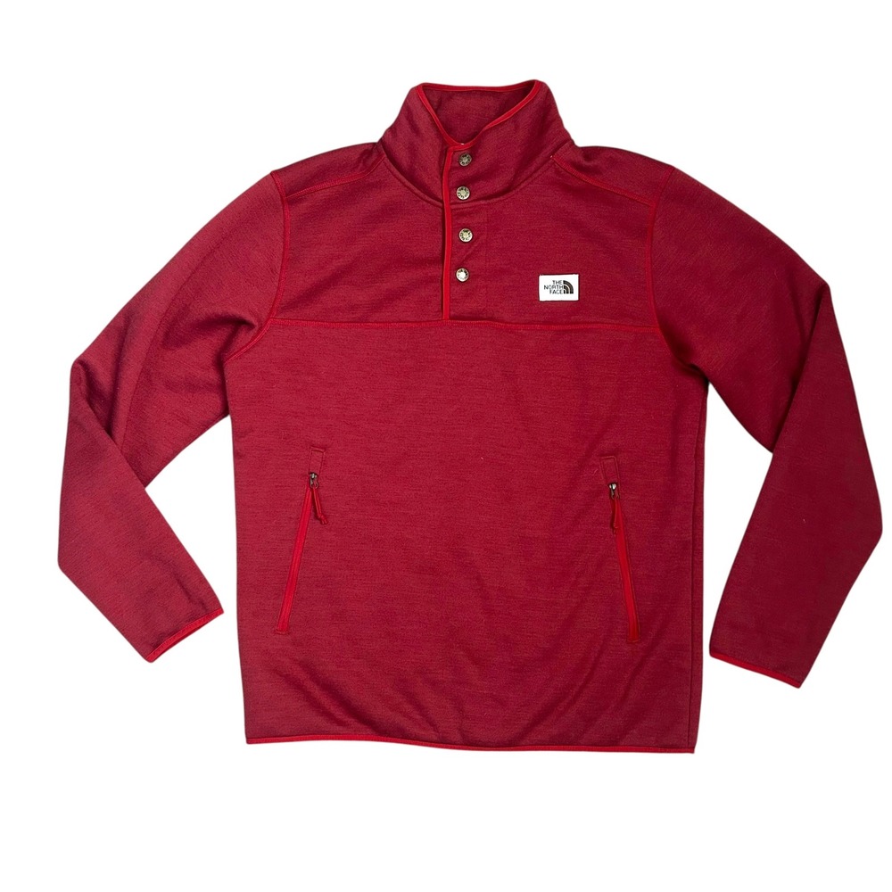 The North Face Mens Sherpa Patrol Snap Pullover Red‎ Gorpcore Hiking Medium